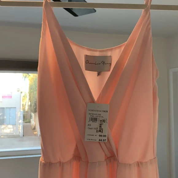 Charles Henry Pink Sheer Maxi dress - Picture 6 of 7